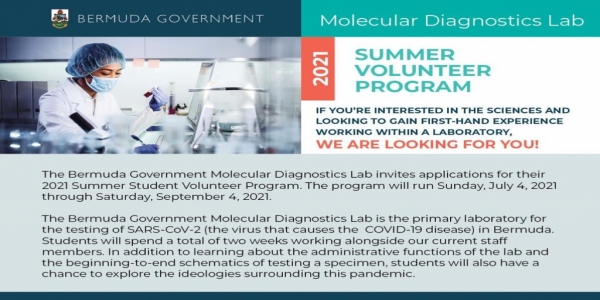  Approaching for Molecular Diagnostics Lab Summer Volunteer Program 2021