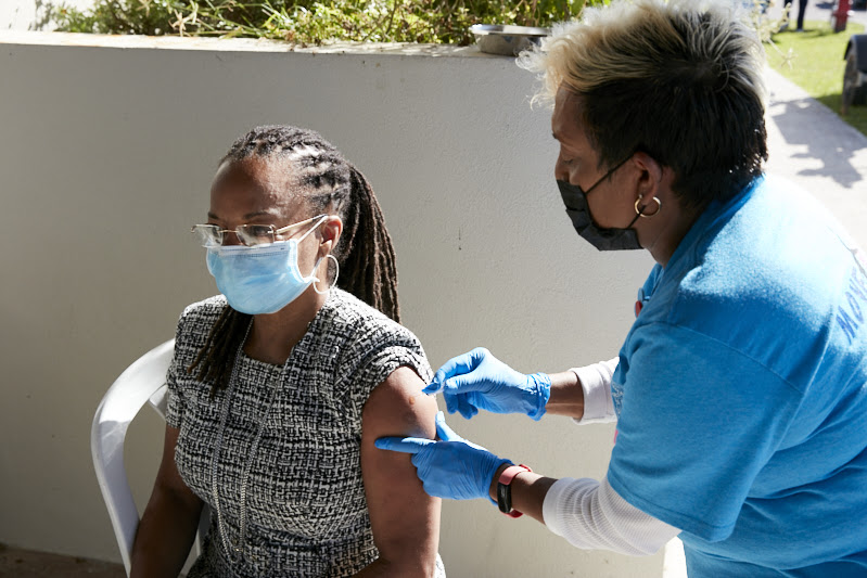  Minister Wilson received her annual flu shot