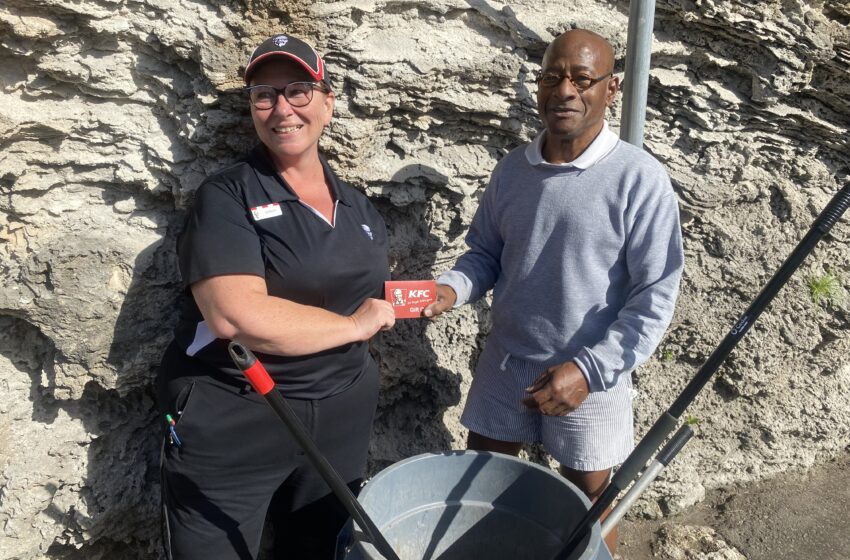  Devonshire Home Owner and Voluntary Street Cleaner Presented with KFC Gift Card