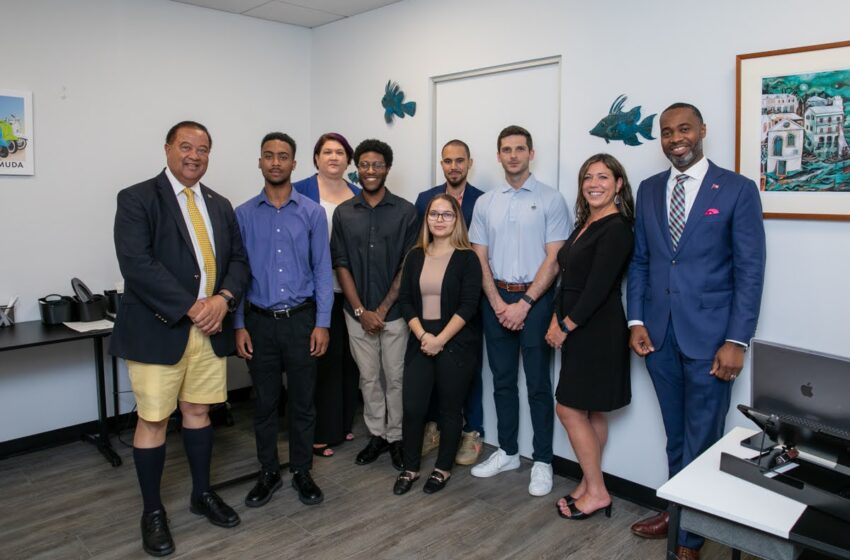  Premier meets Bermudian staff at Bittrex and RELM Insurance