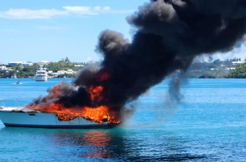  Boat Burns and Sinks in Fire St. George’s Harbor