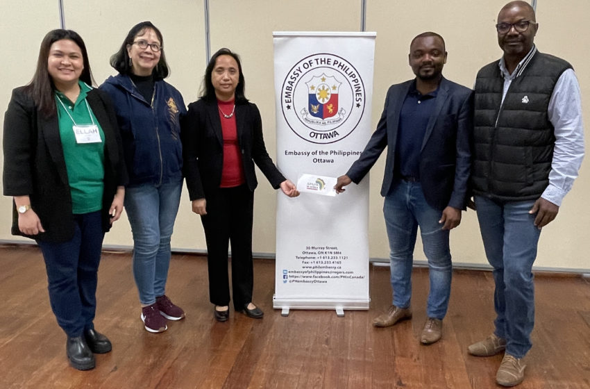  Jumuiya Ya Afrika donate to Association of Filipinos in Bermuda