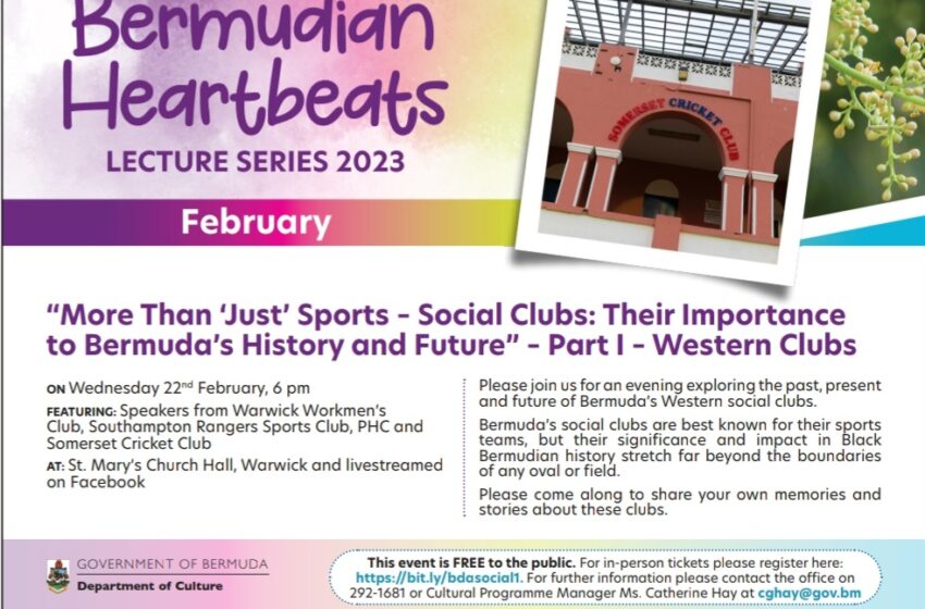  Lecture Series Puts The Spotlight on Bermuda’s Social Clubs