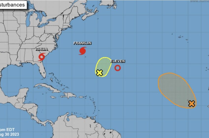  Hurricane Franklin is moving away from Bermuda