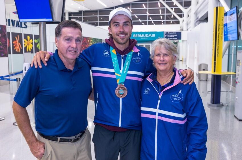  Conor White bronze medal Pan Am Games winner returns home