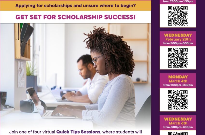  DWD Offers Quick Tips for Scholarship Success Virtual Sessions