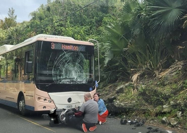  Man injured in head on collision with DPT Bus
