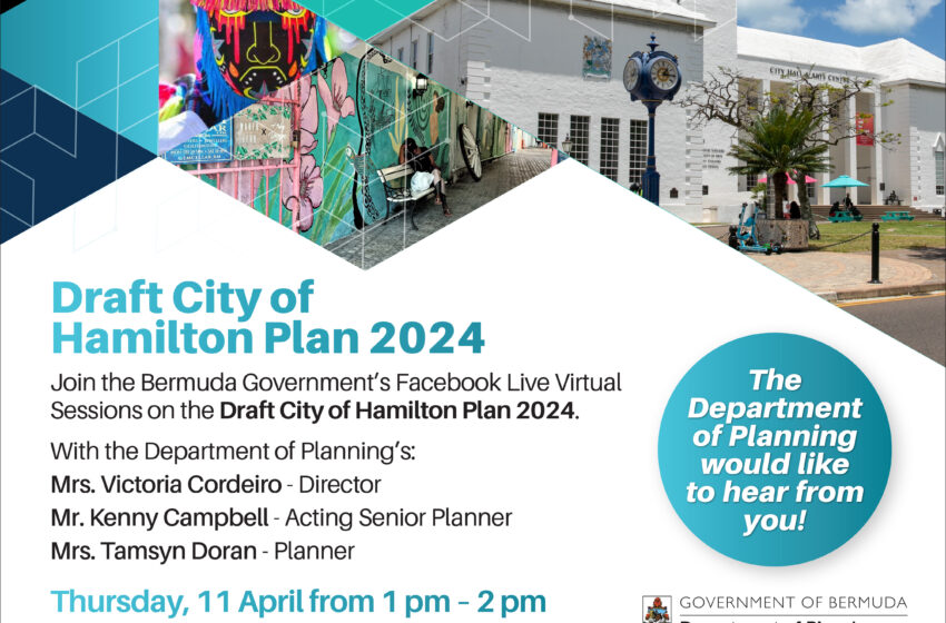  Department of Planning Draft City of Hamilton Plan 2024 Virtual Town Hall Meeting Reminder