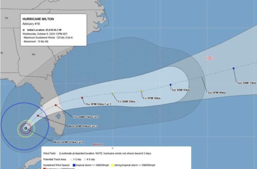  Hurricane Milton a potential threat to Bermuda